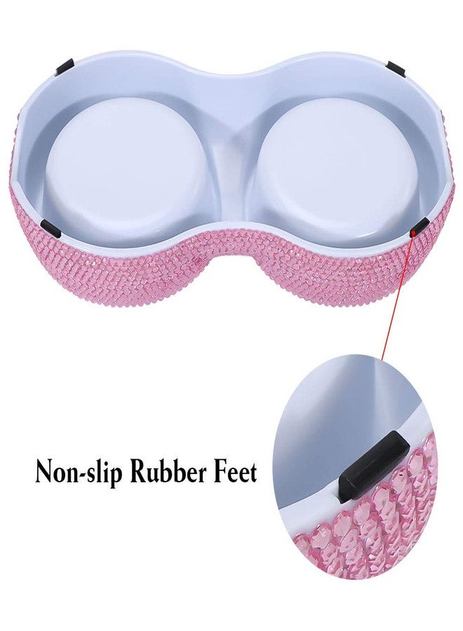 Soleebee Bling Finest Crystal Rhinestones Pet Feeder/Pet Bowls for Small Cats Dogs (Pink) - Image 4